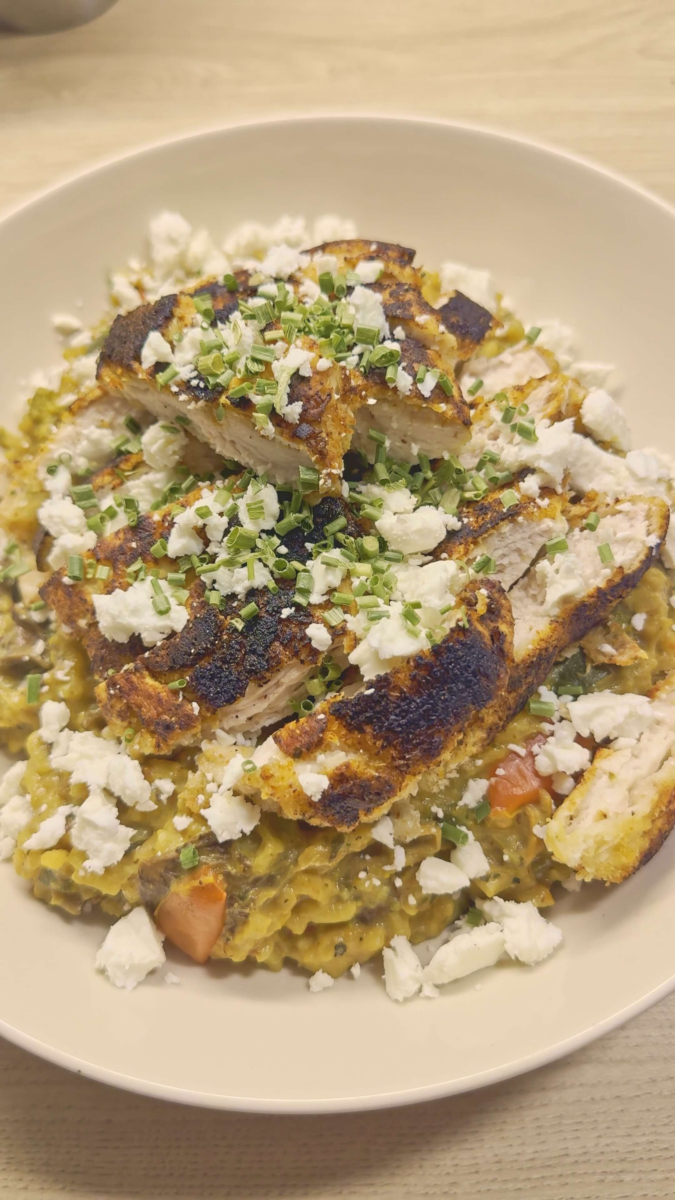 Risotto cremoso con pollo croccante al panko - Image 1